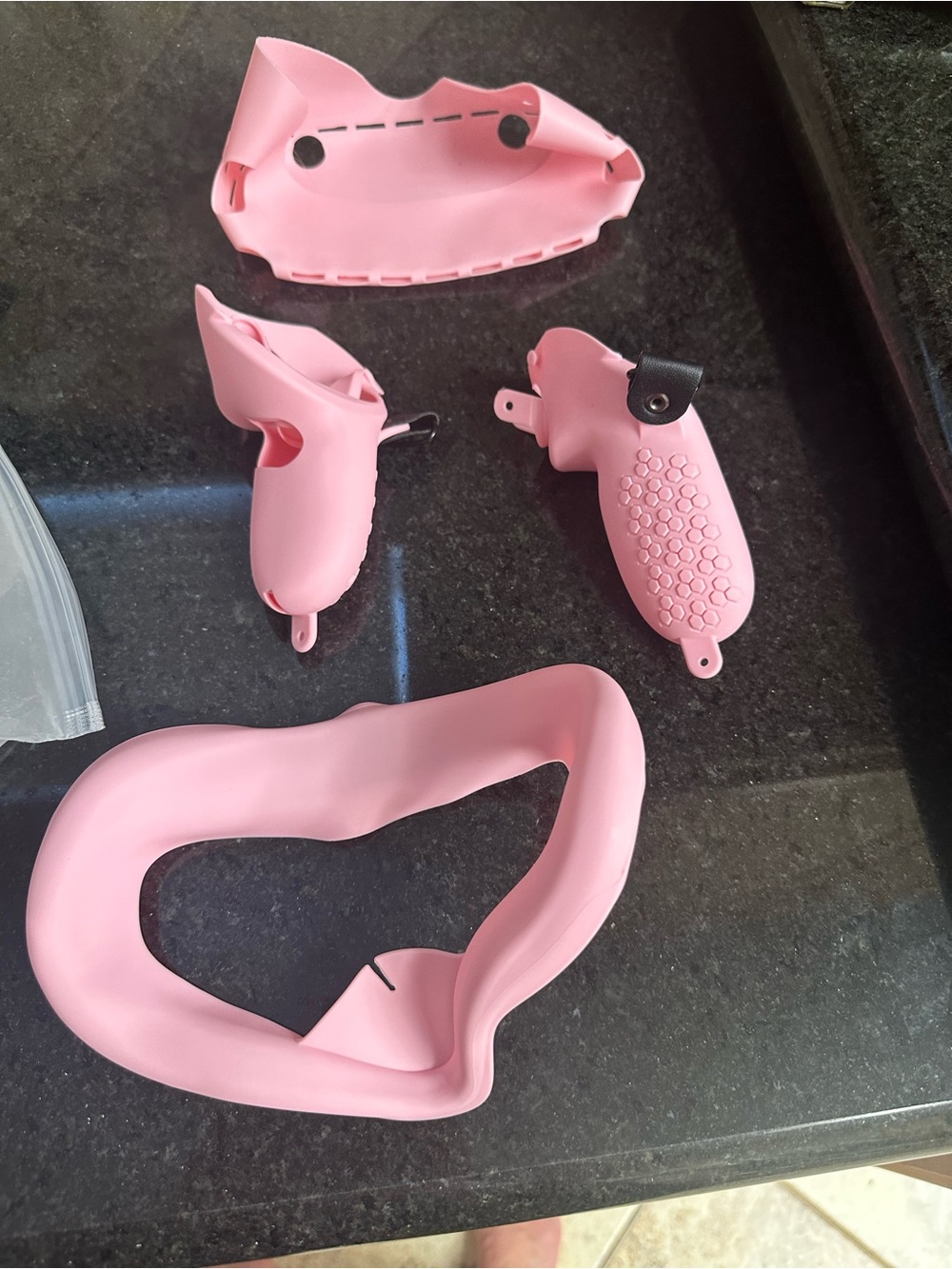 Pink Silicone Baby Bath Support & Accessories Set